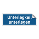 Unterlegkeil unterlegen