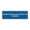 Unfallverhütungsvorschriften sind beigefügt