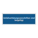 Unfallverhütungsvorschriften sind beigefügt