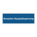 Acetylen-Hauptabsperrung