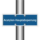 Acetylen-Hauptabsperrung