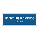Bedienungsanleitung lesen