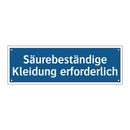 Säurebeständige Kleidung erforderlich