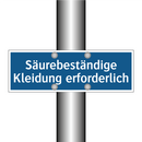 Säurebeständige Kleidung erforderlich