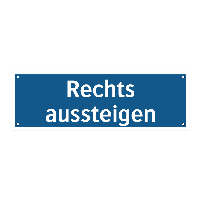 Rechts aussteigen