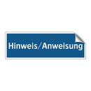 Hinweis/Anweisung