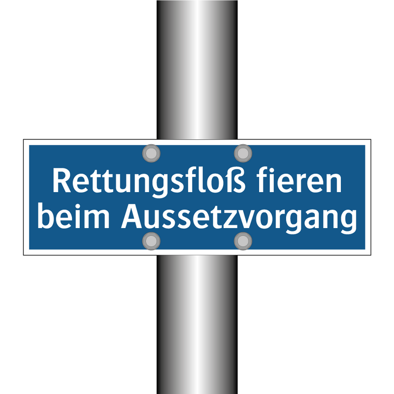 Rettungsfloß fieren beim Aussetzvorgang