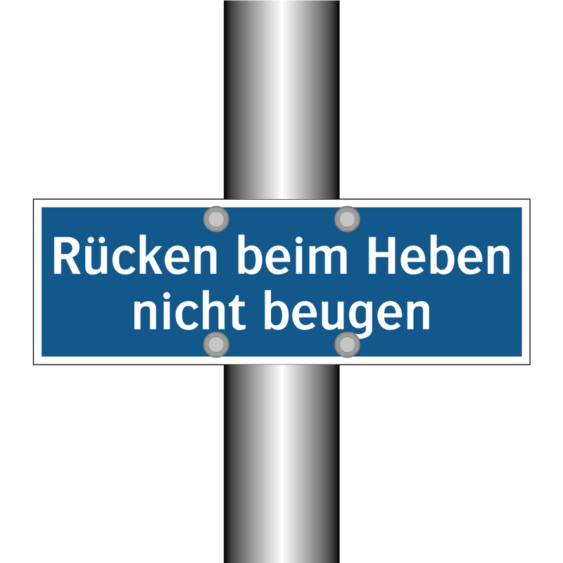 Rücken beim Heben nicht beugen