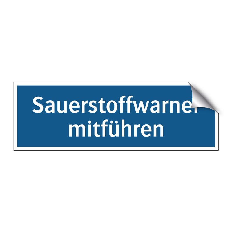 Sauerstoffwarner mitführen