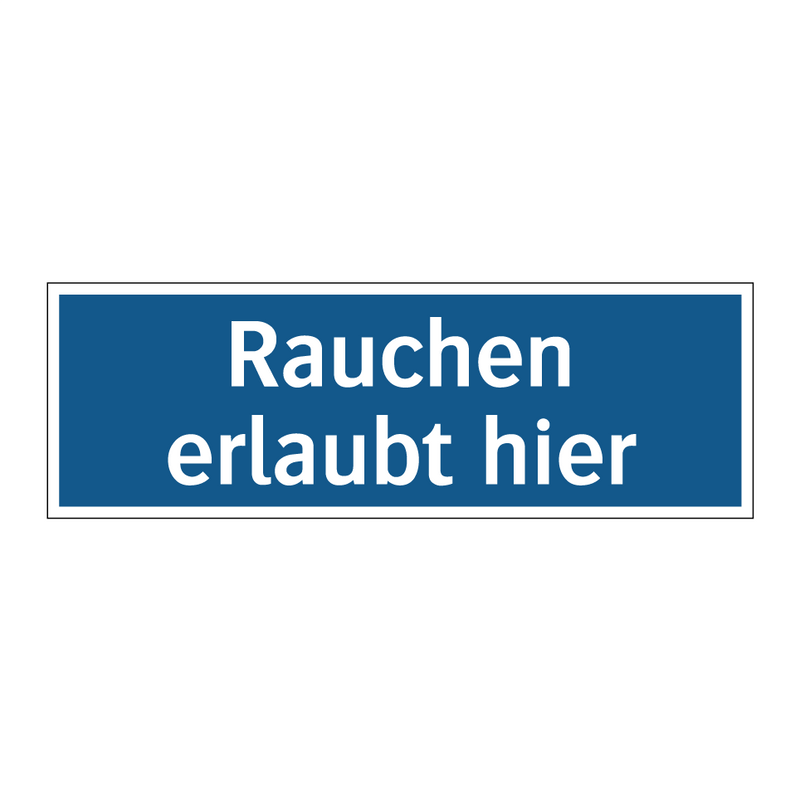 Rauchen erlaubt hier