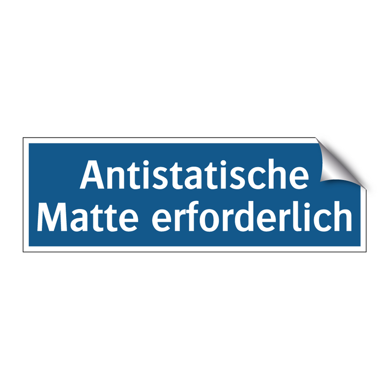Antistatische Matte erforderlich