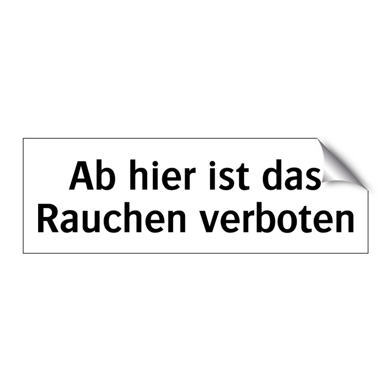 Ab hier ist das Rauchen verboten