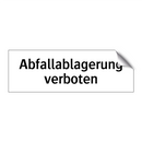 Abfallablagerung verboten