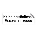 Keine persönlichen Wasserfahrzeuge