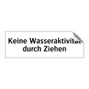 Keine Wasseraktivität durch Ziehen