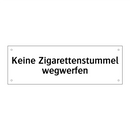 Keine Zigarettenstummel wegwerfen