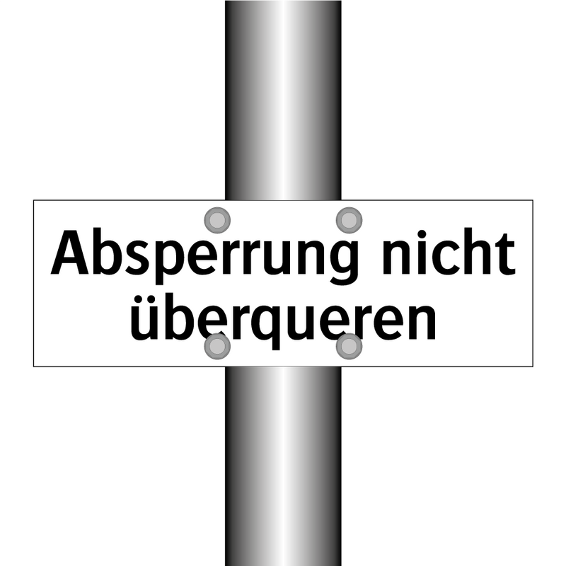 Absperrung nicht überqueren