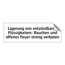 Lagerung von entzündbaren Flüssigkeiten: Rauchen und offenes Feuer streng verboten