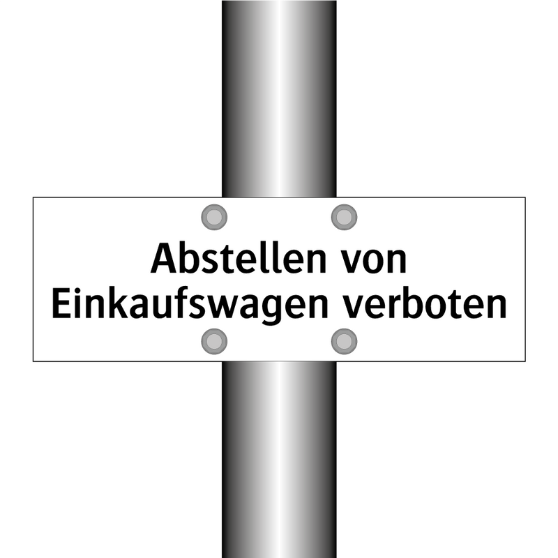 Abstellen von Einkaufswagen verboten