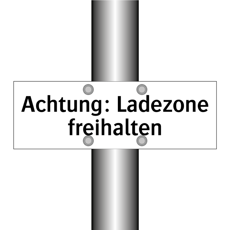 Achtung: Ladezone freihalten