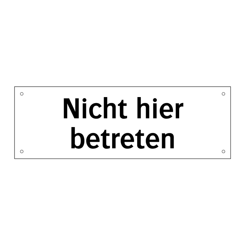 Nicht hier betreten