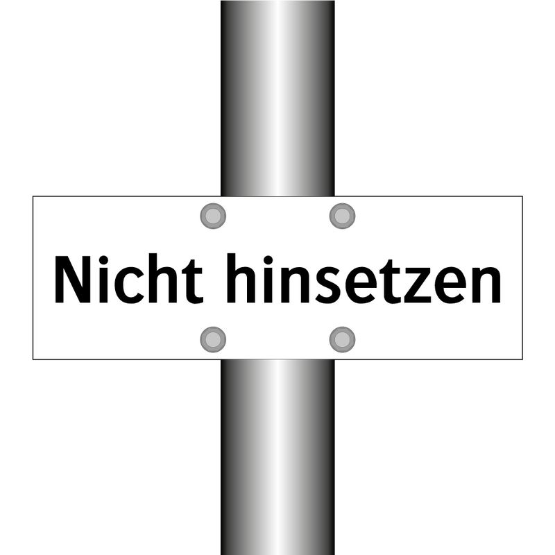 Nicht hinsetzen