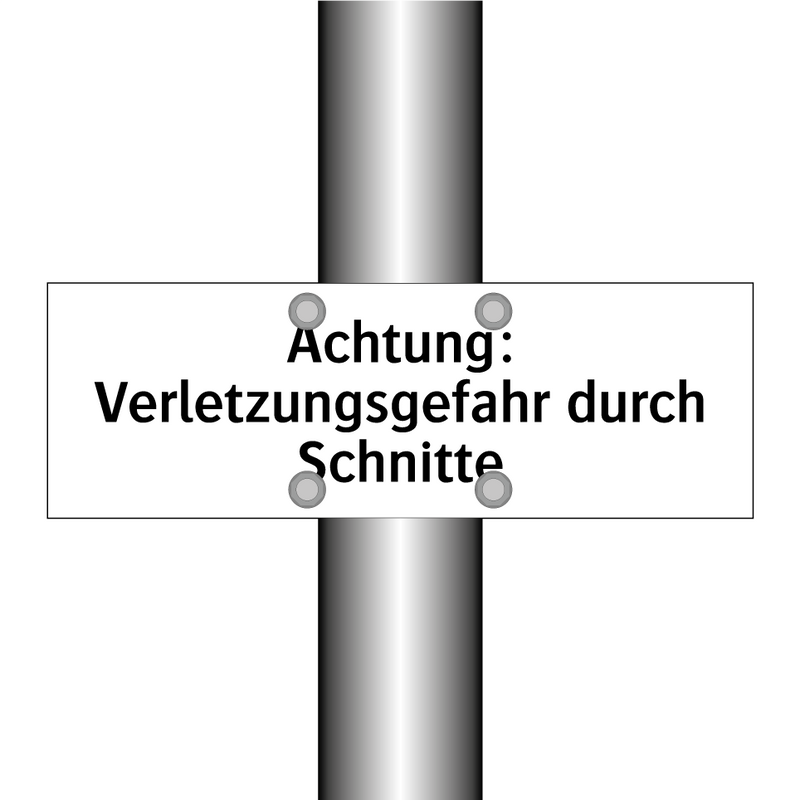 Achtung: Verletzungsgefahr durch Schnitte