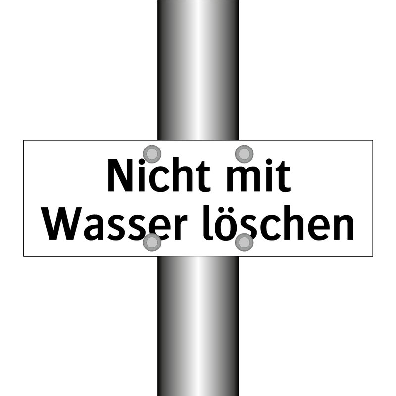 Nicht mit Wasser löschen