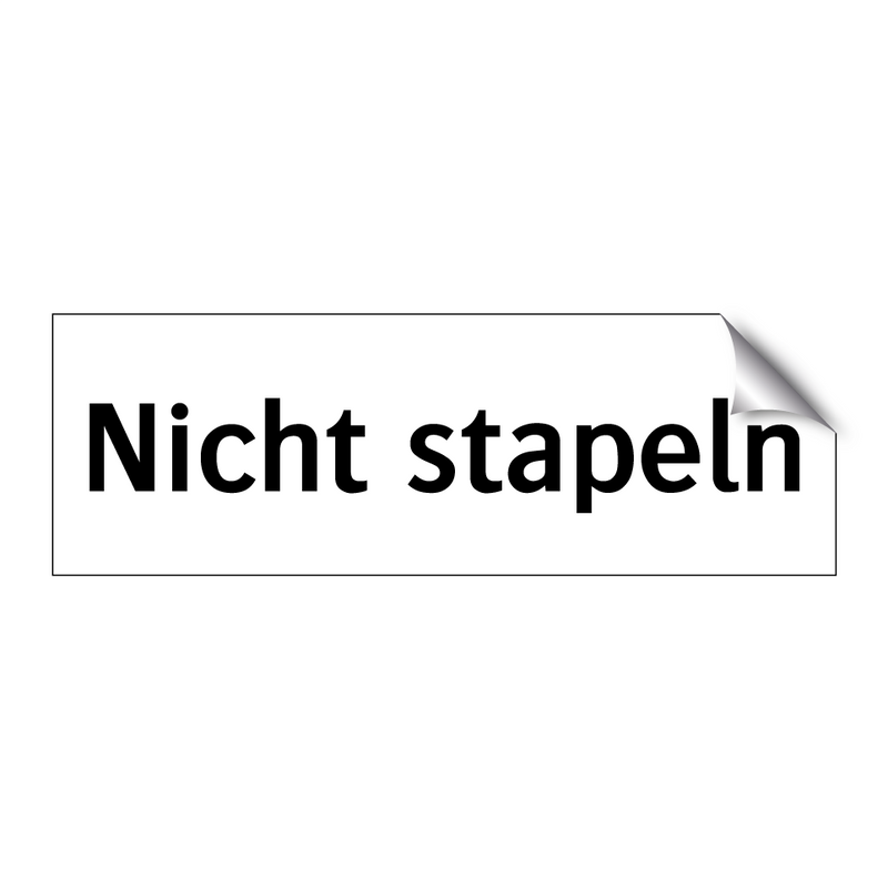 Nicht stapeln