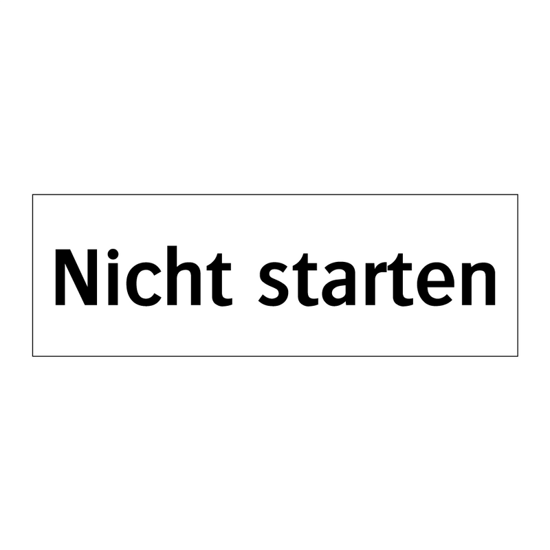 Nicht starten