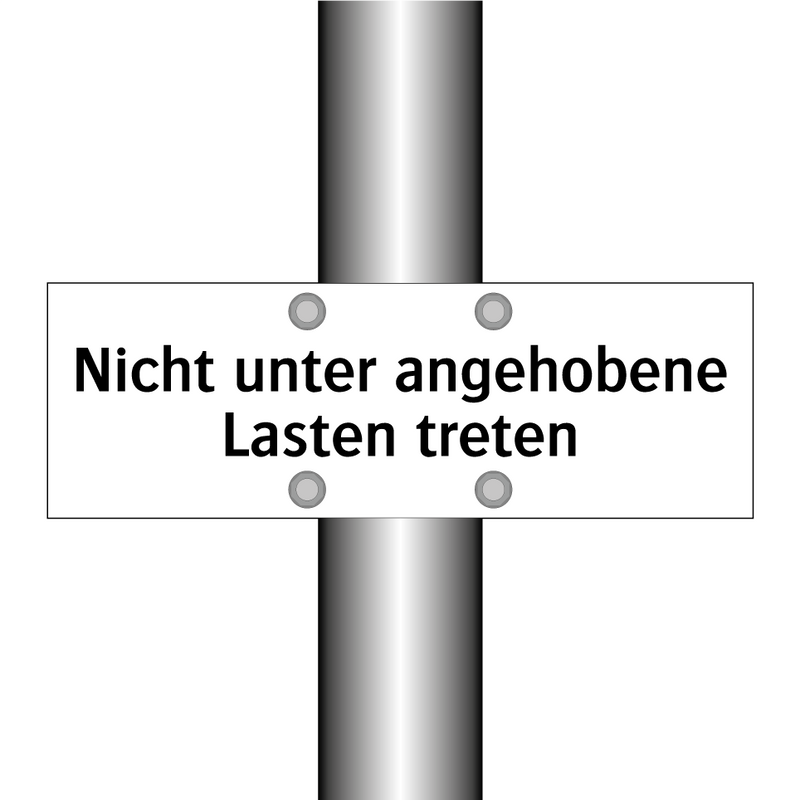 Nicht unter angehobene Lasten treten