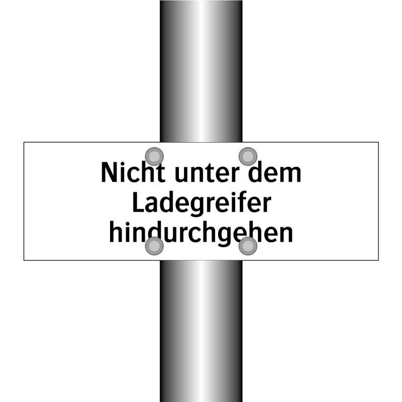 Nicht unter dem Ladegreifer hindurchgehen