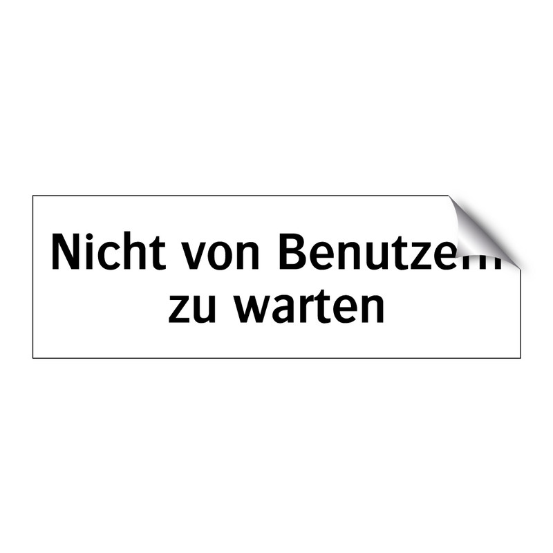 Nicht von Benutzern zu warten