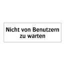 Nicht von Benutzern zu warten