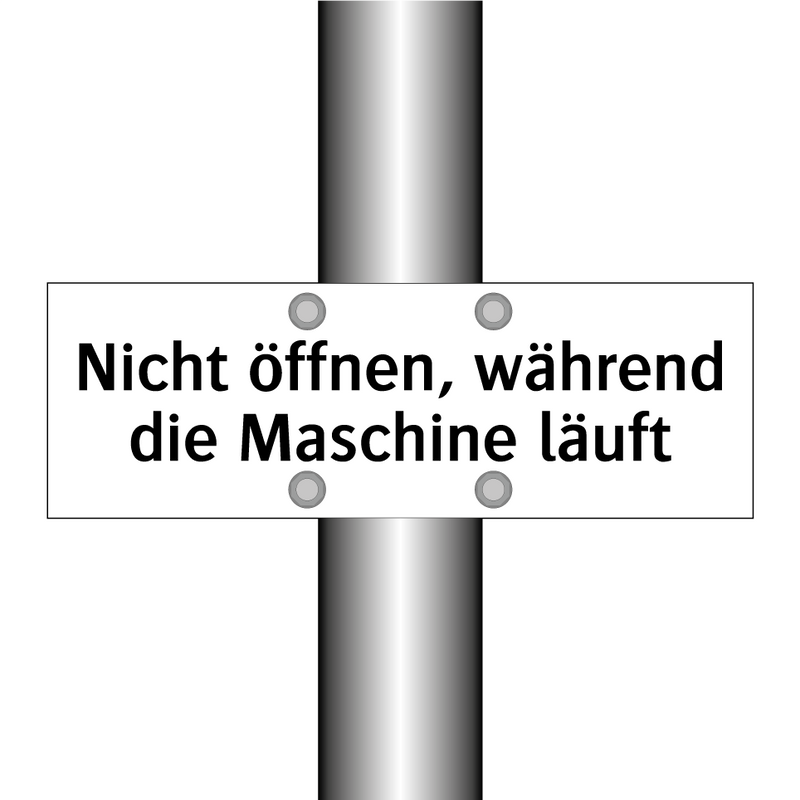 Nicht öffnen, während die Maschine läuft