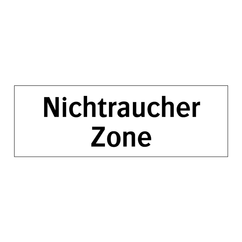 Nichtraucher Zone