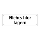 Nichts hier lagern
