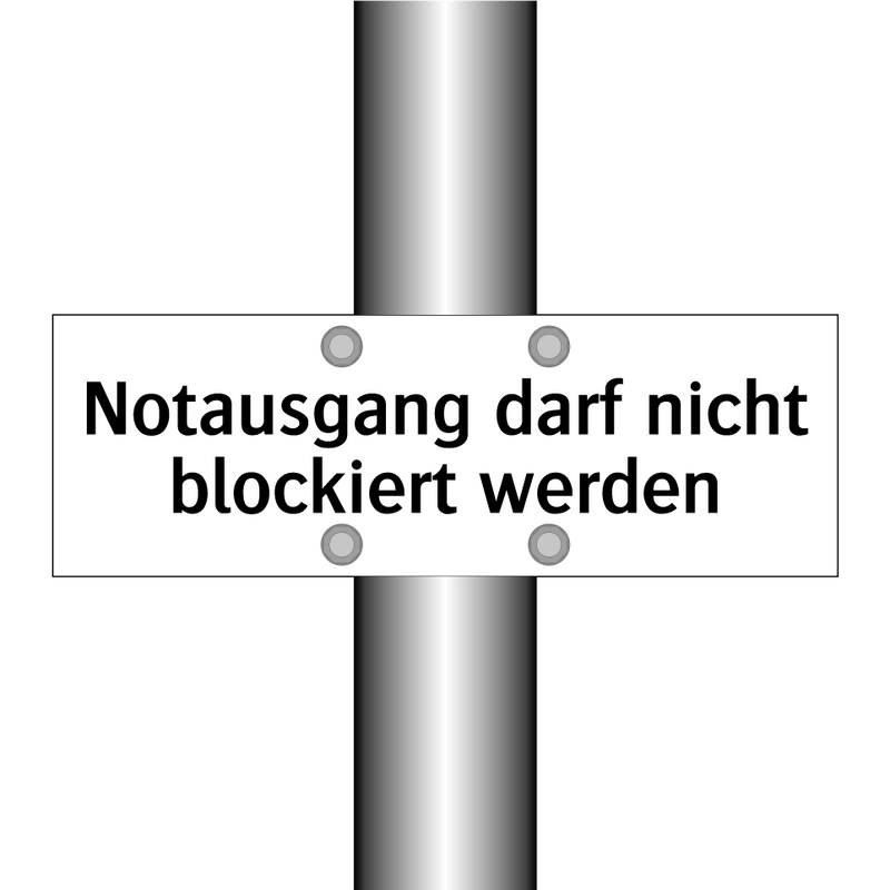 Notausgang darf nicht blockiert werden
