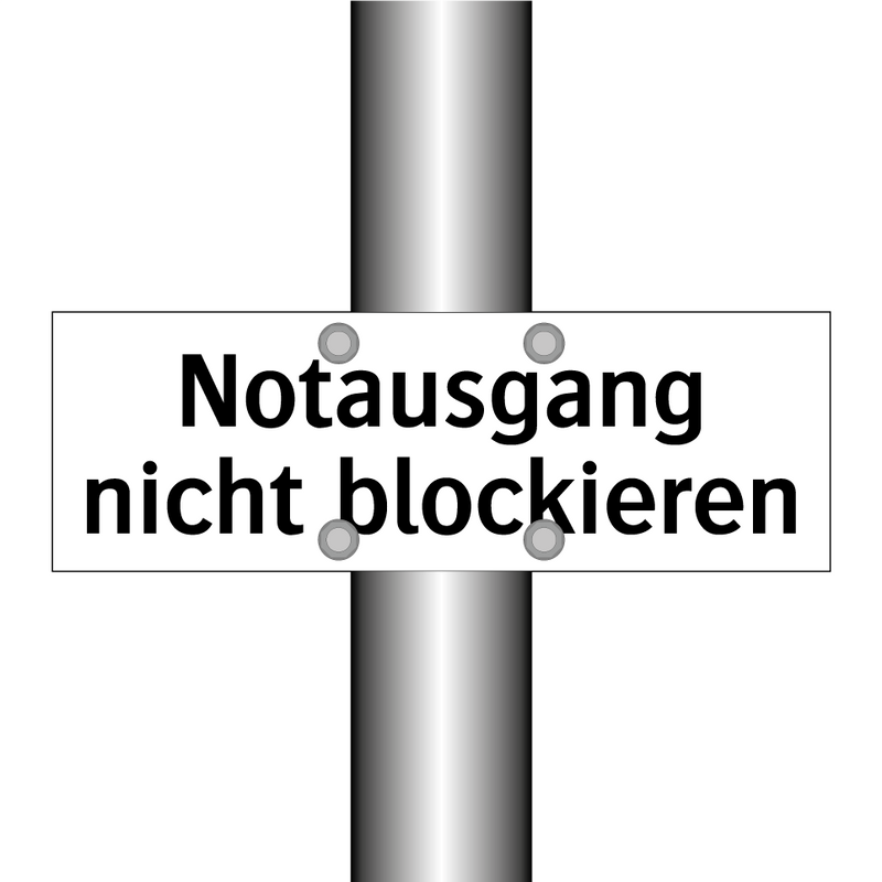 Notausgang nicht blockieren