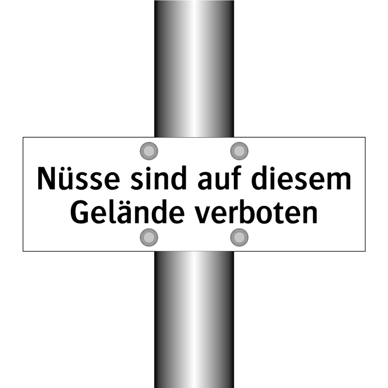 Nüsse sind auf diesem Gelände verboten