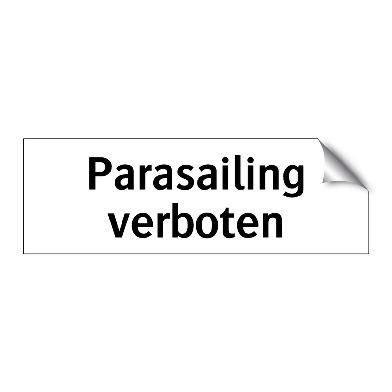 Parasailing verboten