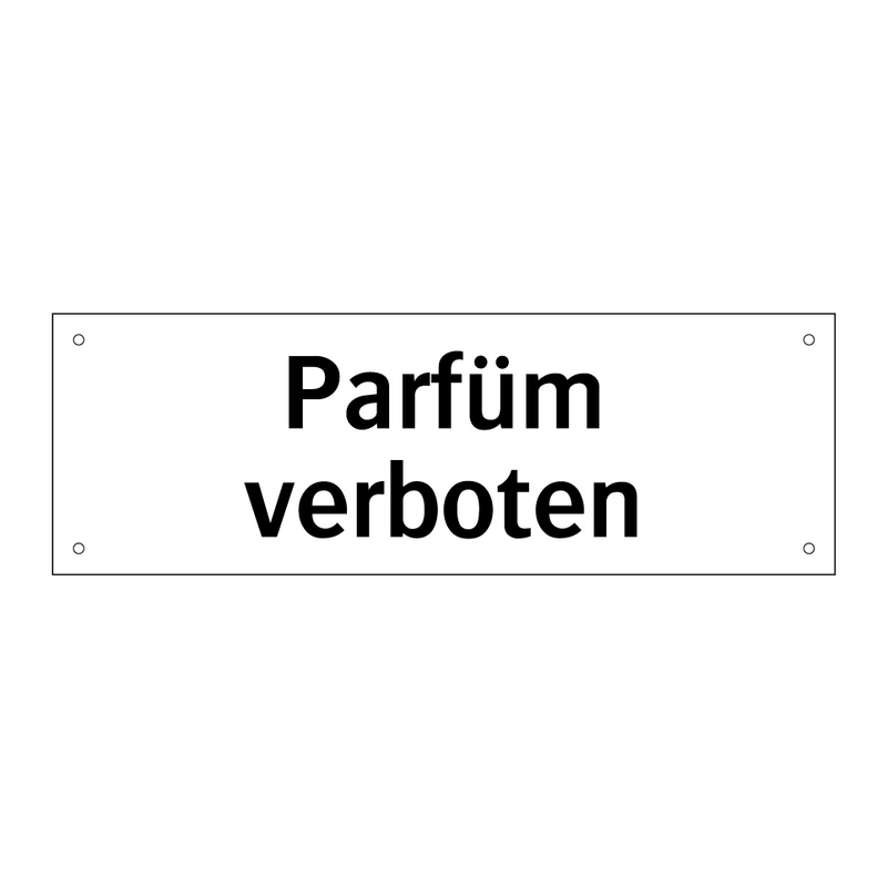 Parfüm verboten