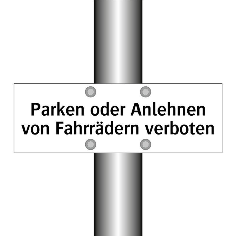Parken oder Anlehnen von Fahrrädern verboten