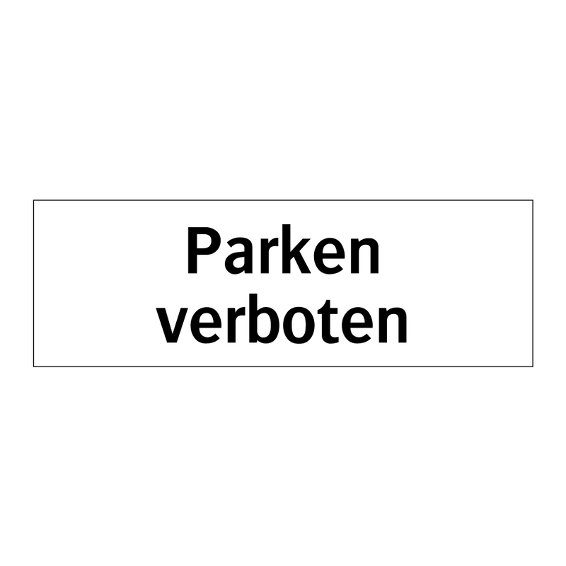 Parken verboten
