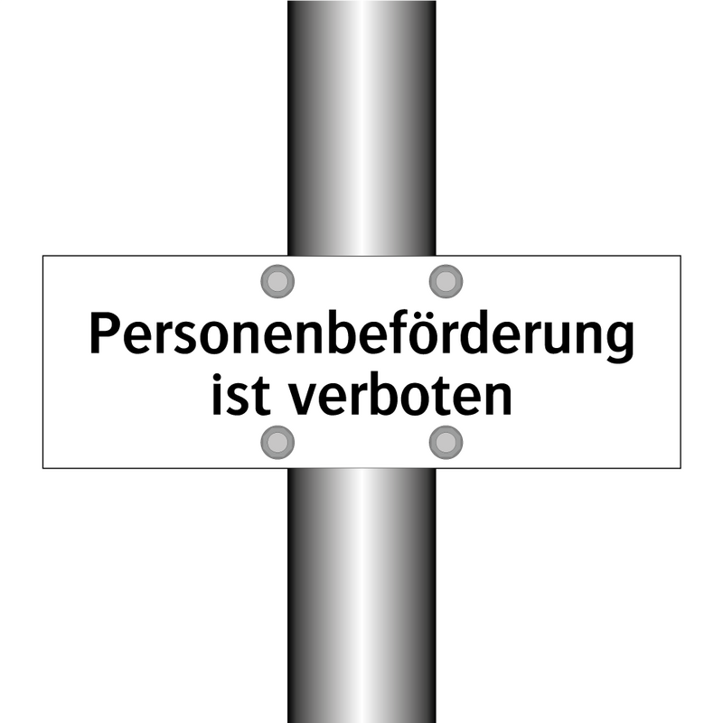 Personenbeförderung ist verboten