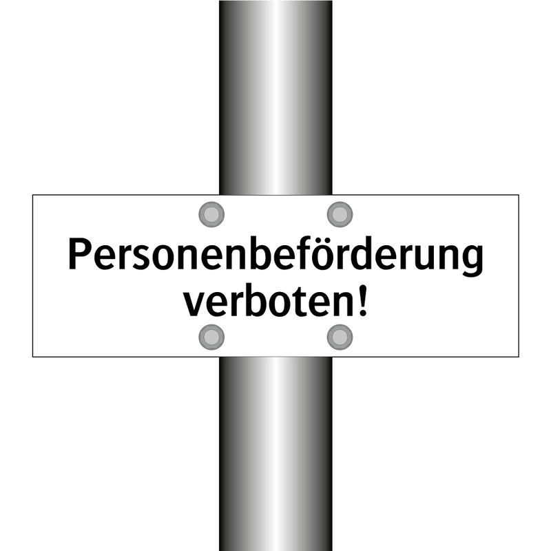Personenbeförderung verboten!