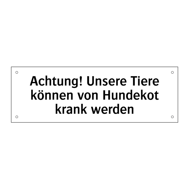 Achtung! Unsere Tiere können von Hundekot krank werden