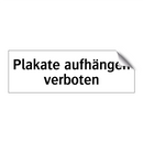 Plakate aufhängen verboten