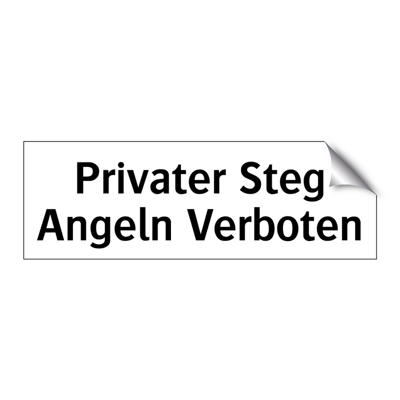 Privater Steg Angeln Verboten
