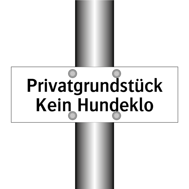 Privatgrundstück Kein Hundeklo